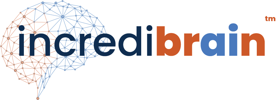 Incredibrain.ai logo of a brain and the word incredibrain